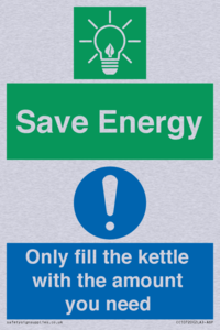 Save Energy - Only fill the kettle with the amount you need